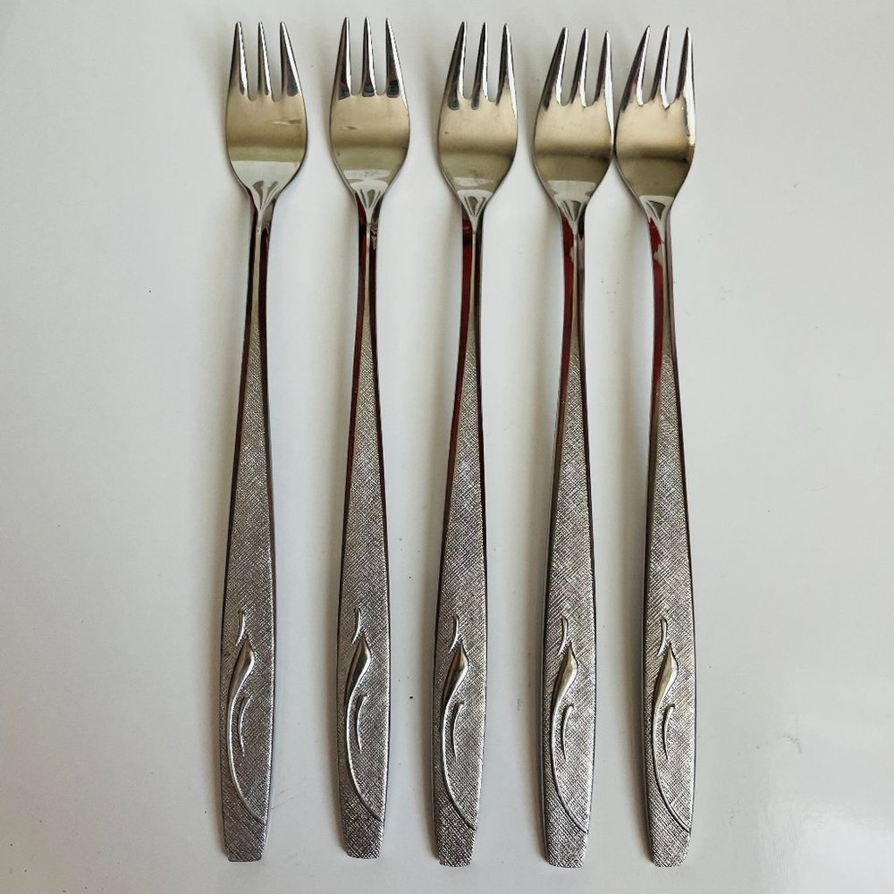 Northland Cocktail Forks 6 1/8” Vintage Japan Lot of 5